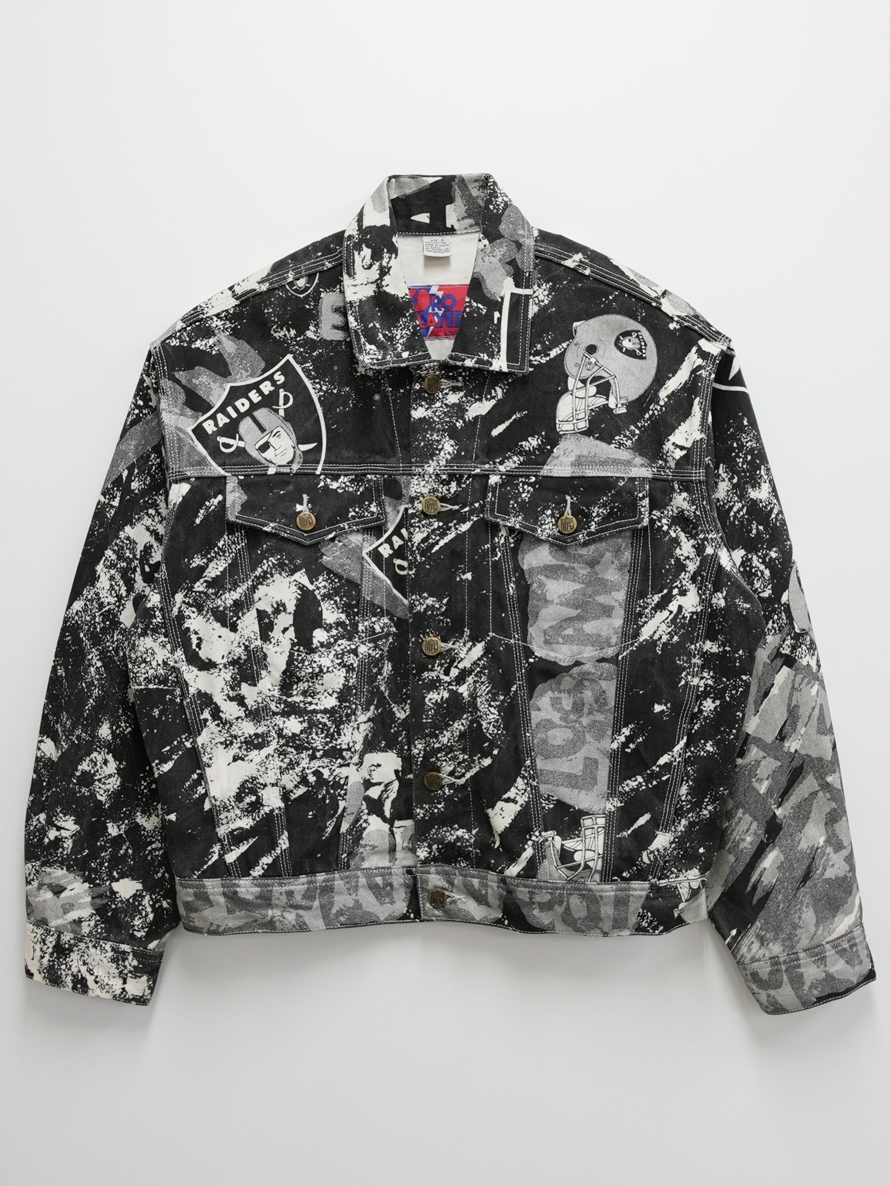 ARCHIVE COLLECTION 90's NFL RAIDERS PRO PLAYER DENIM JACKET