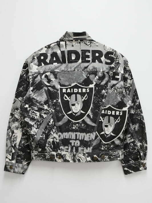 ARCHIVE COLLECTION 90's NFL RAIDERS PRO PLAYER DENIM JACKET