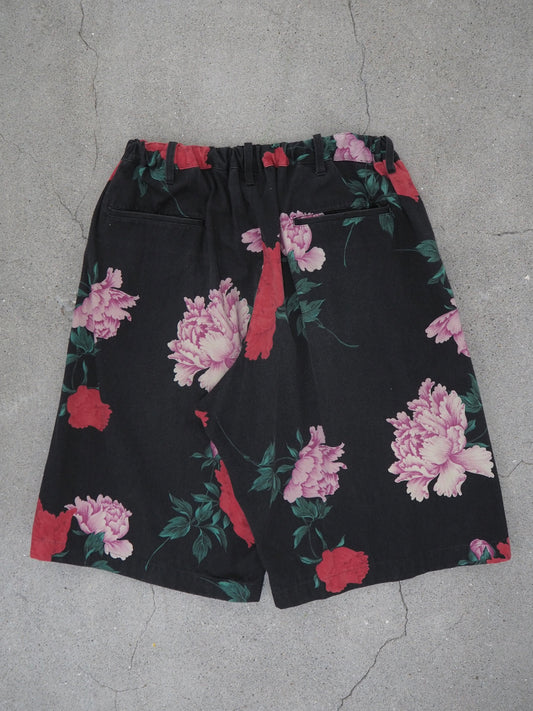 ARCHIVE COLLECTION Yohji Yamamoto POUR HOMME FLORAL PRINT SHORTS