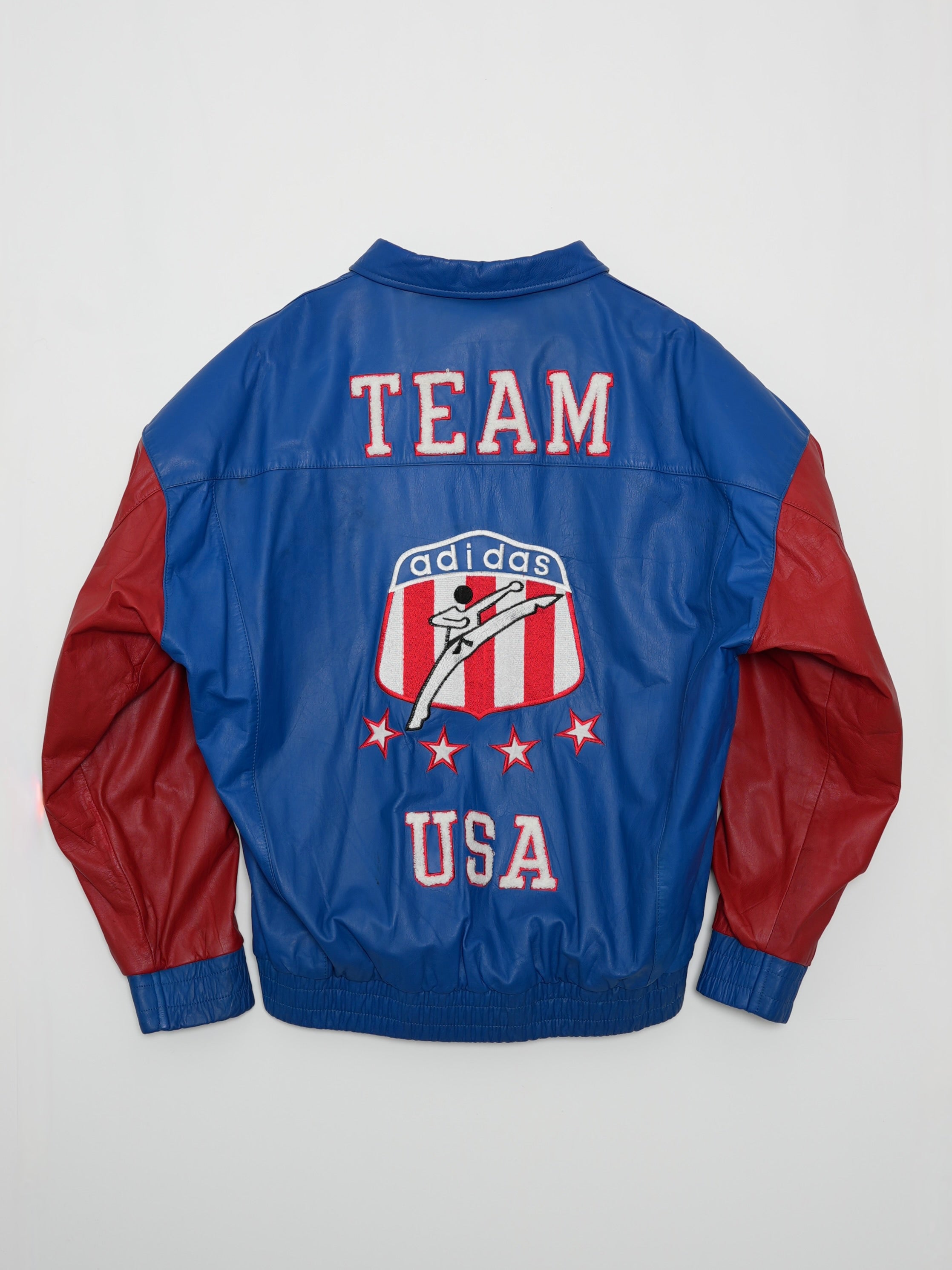 USED SPORTS COLLECTION 80's adidas 武道人 TEAM USA LEATHER JACKET
