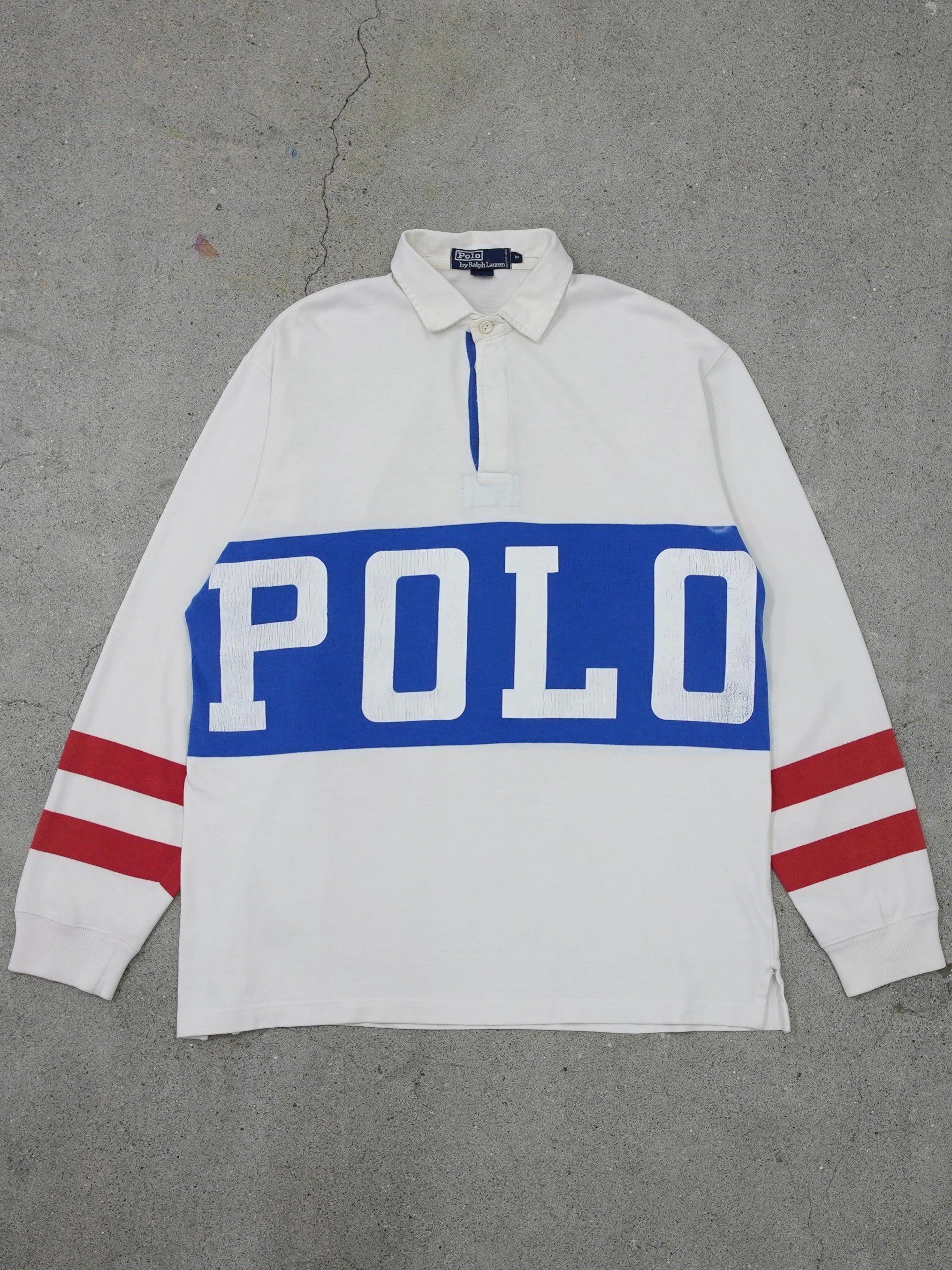 USED SPORTS COLLECTION 90's Polo by Ralph Lauren TRACK LOGO RUGBY