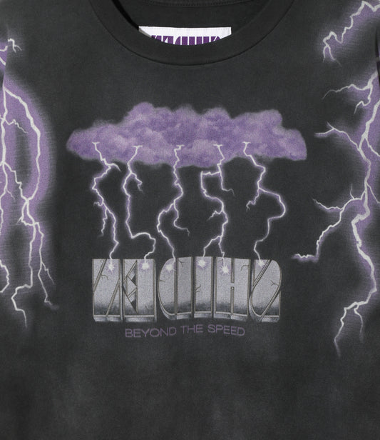 SHIDEN FW2025 S/S TEE LIGHTNING FADED