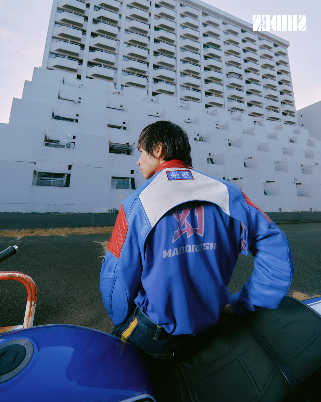 SHIDEN FW2025 MOTORCYCLE SLEEVE JACKET COWHIDE LEATHER