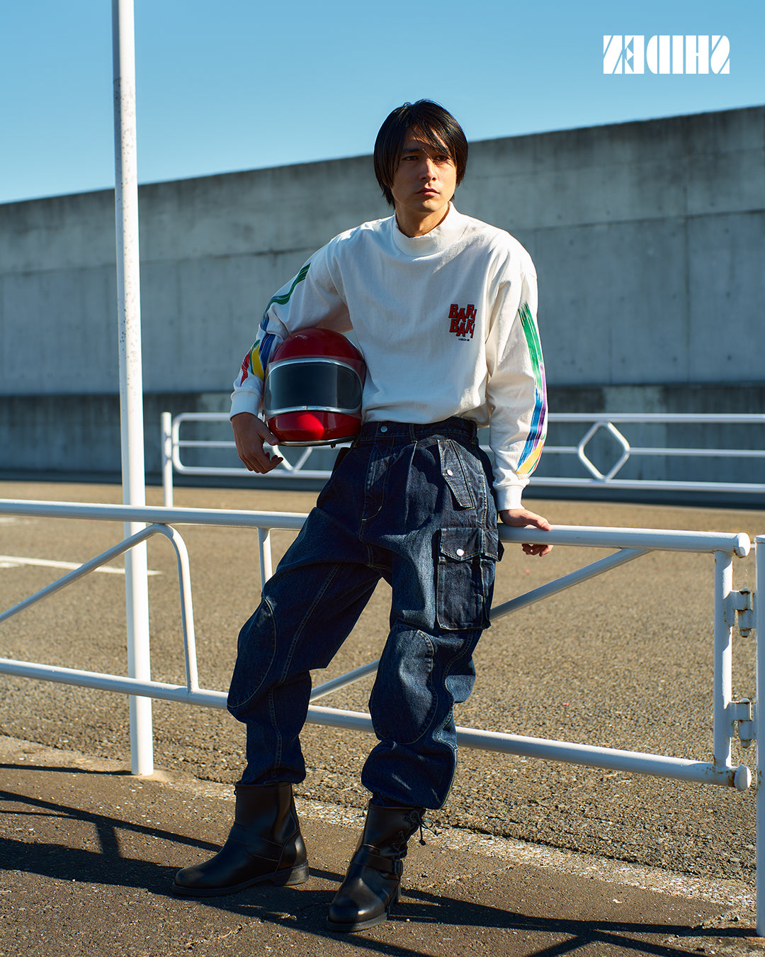 SHIDEN FW2026 L/S MOCK NECK TEE - BARI BARI