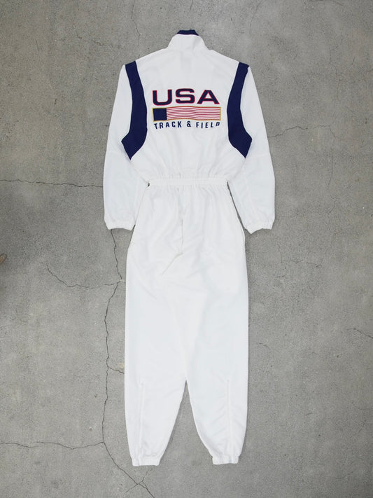 USED SPORTS COLLECTION 90's NIKE USA TRACK & FIELD ALL IN ONE OUTFIT (women's)
