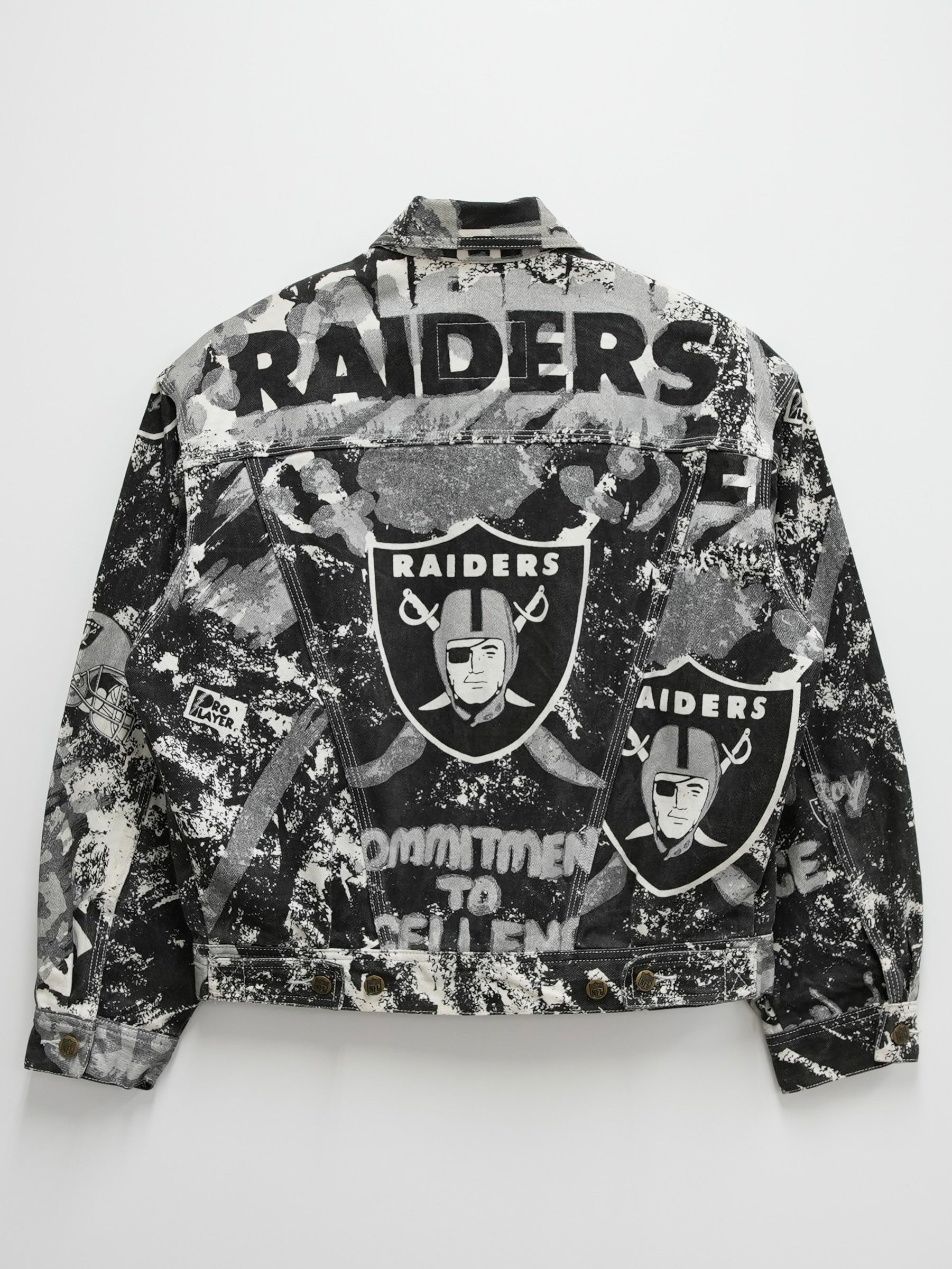 ARCHIVE COLLECTION 90's NFL RAIDERS PRO PLAYER DENIM JACKET