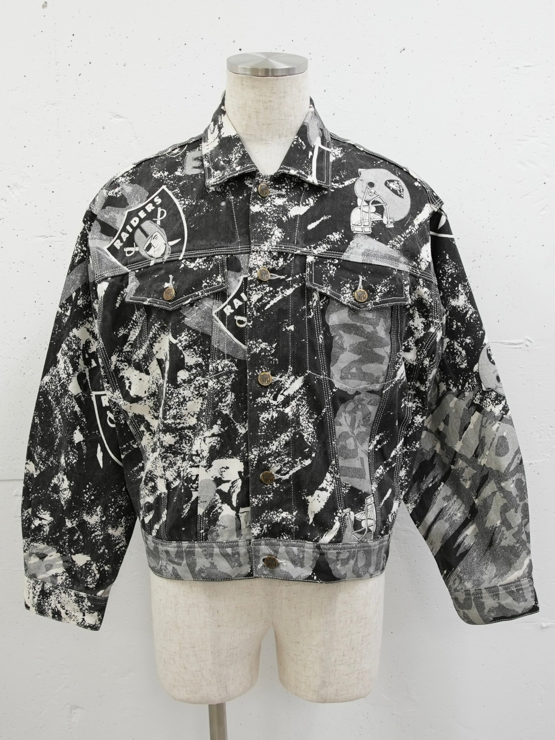 ARCHIVE COLLECTION 90's NFL RAIDERS PRO PLAYER DENIM JACKET