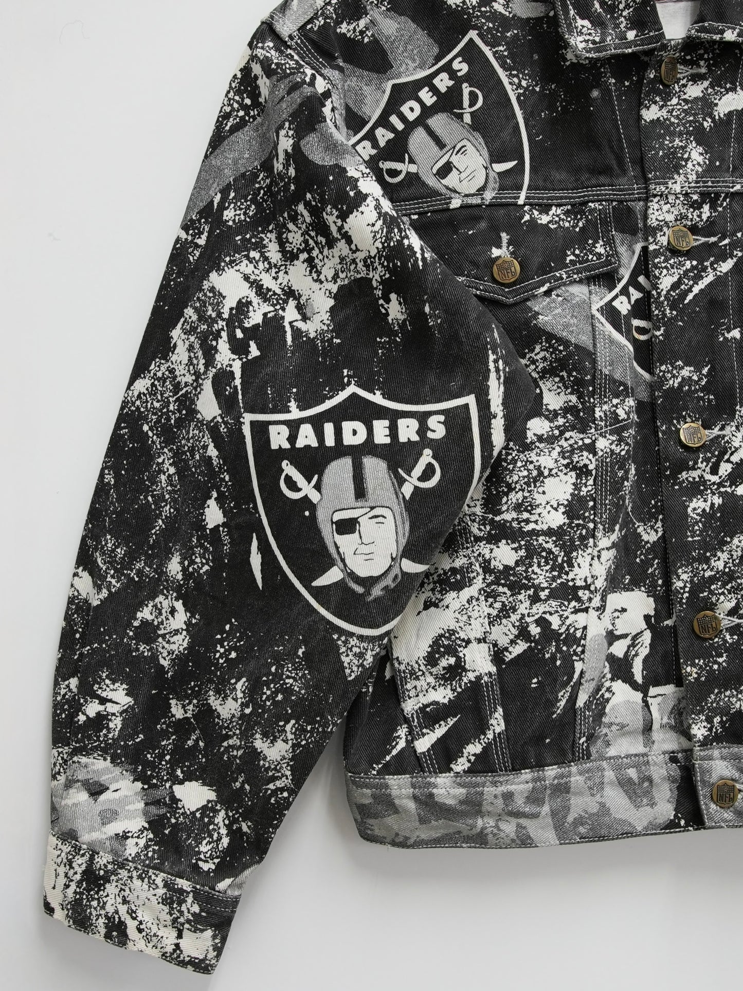 ARCHIVE COLLECTION 90's NFL RAIDERS PRO PLAYER DENIM JACKET