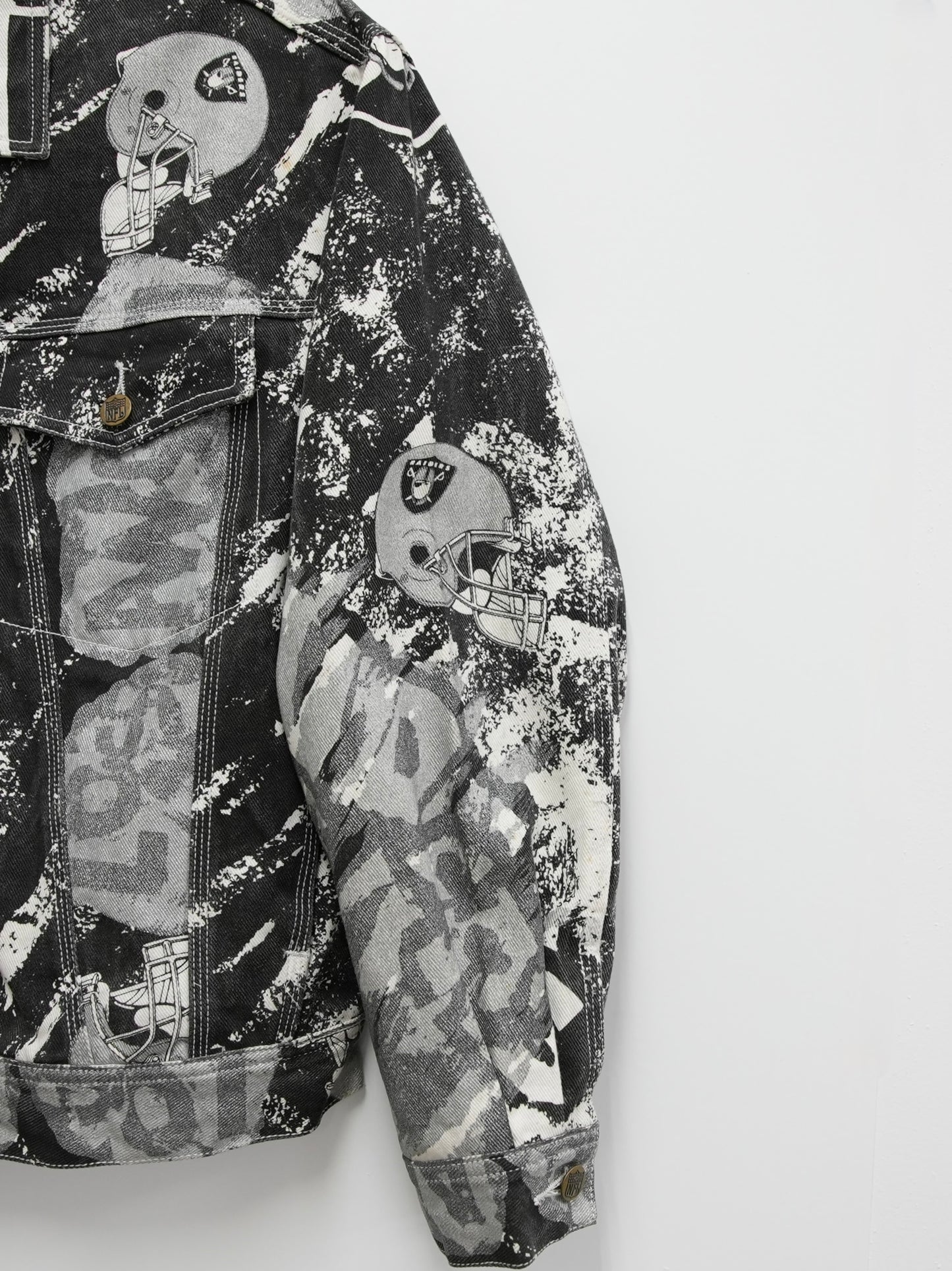 ARCHIVE COLLECTION 90's NFL RAIDERS PRO PLAYER DENIM JACKET