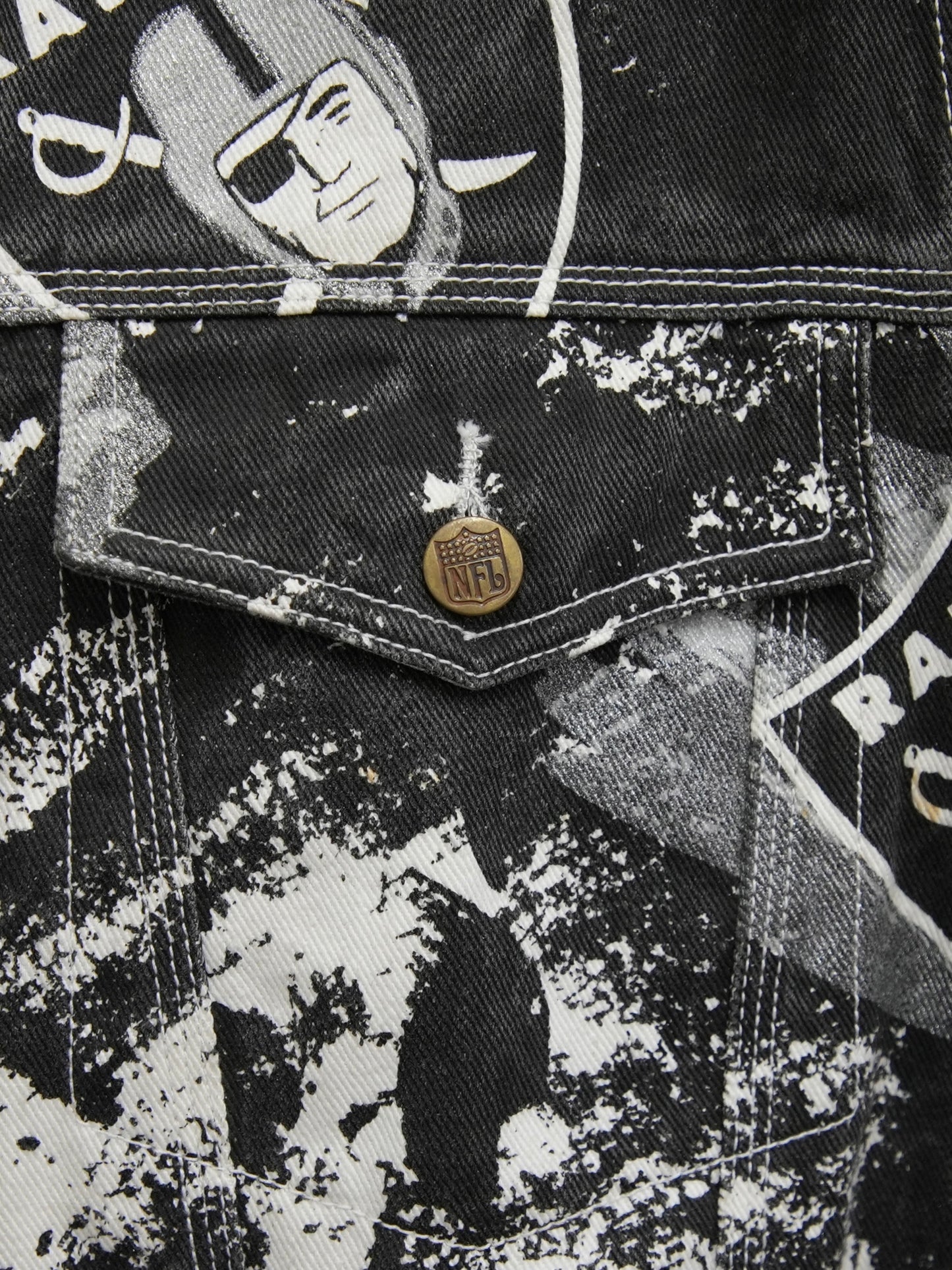 ARCHIVE COLLECTION 90's NFL RAIDERS PRO PLAYER DENIM JACKET