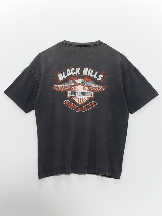 USED MACHINE COLLECTION 80's HARLEY-DAVIDSON BLACK HILLS T-SHIRT