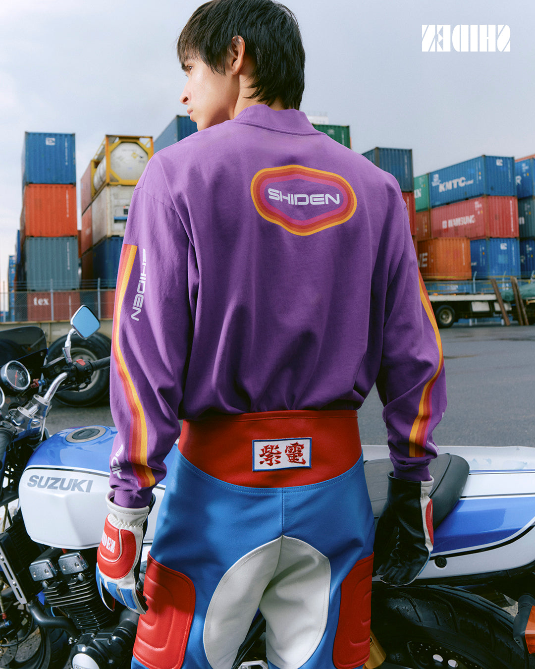 SHIDEN FW2025  L/S MOCK NECK TEE DECAL