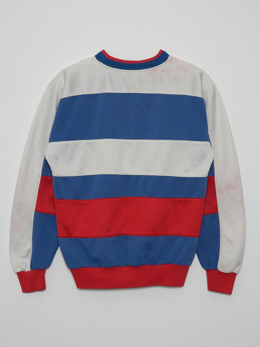 USED SPORTS COLLECTION 80's adidas STRIPED BOLD CREWNECK (women's)