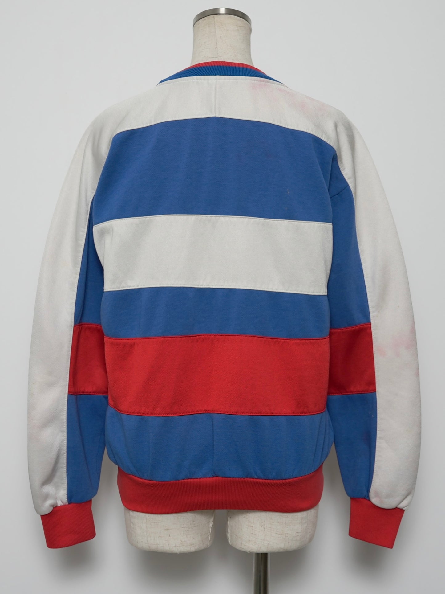 USED SPORTS COLLECTION 80's adidas STRIPED BOLD CREWNECK (women's)
