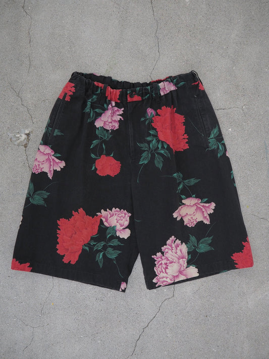 ARCHIVE COLLECTION Yohji Yamamoto POUR HOMME FLORAL PRINT SHORTS