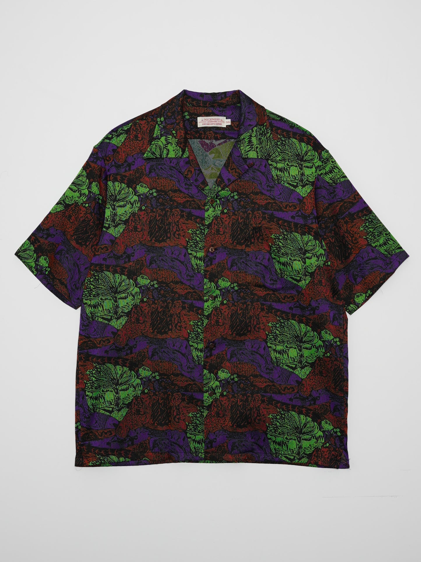 ARCHIVE COLLECTION NICENESS JACQUARD OPEN COLLAR SHIRT