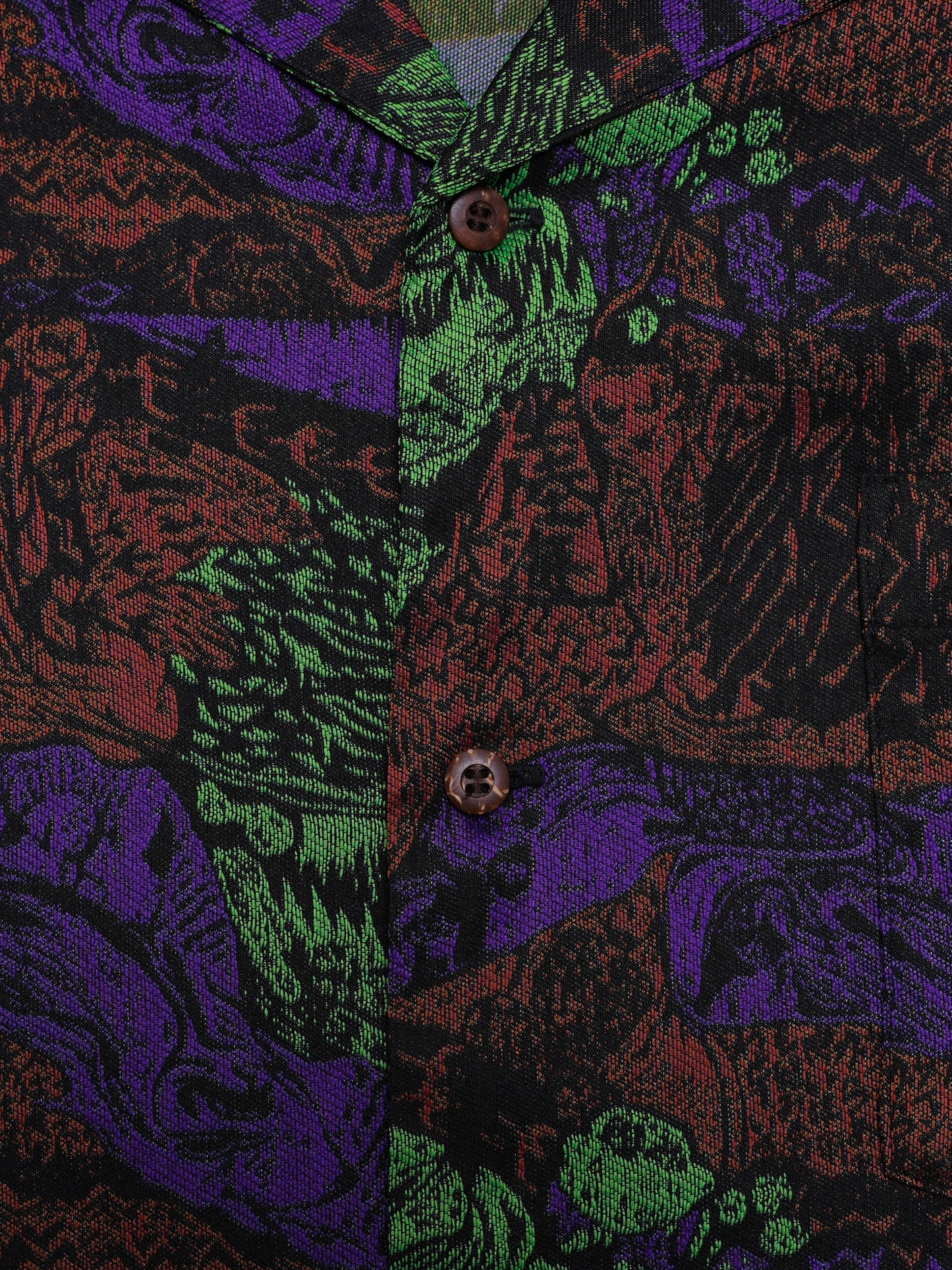 ARCHIVE COLLECTION NICENESS JACQUARD OPEN COLLAR SHIRT