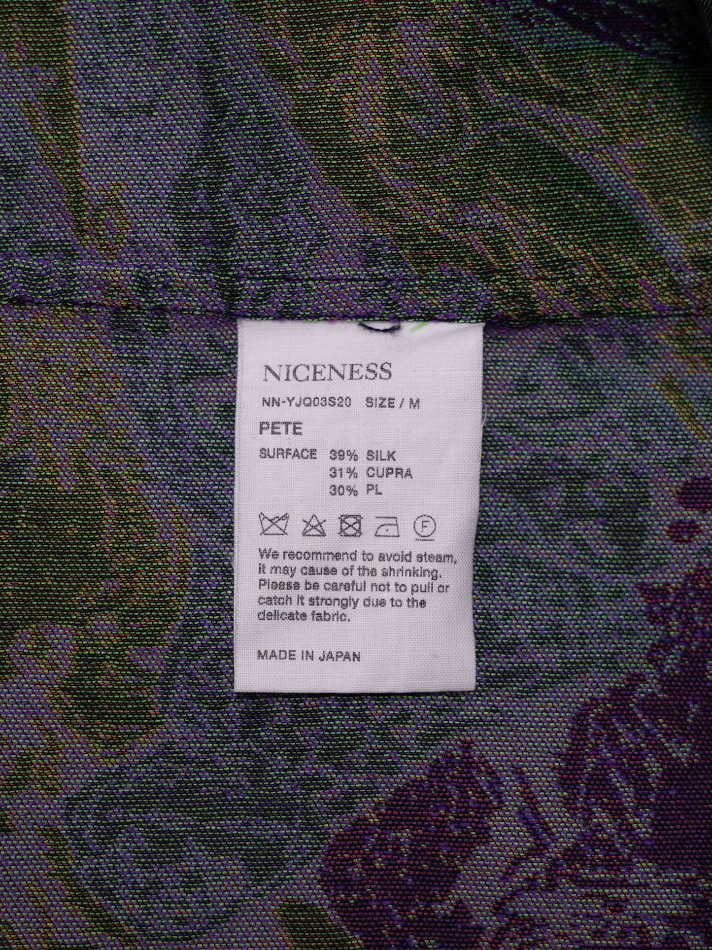 ARCHIVE COLLECTION NICENESS JACQUARD OPEN COLLAR SHIRT