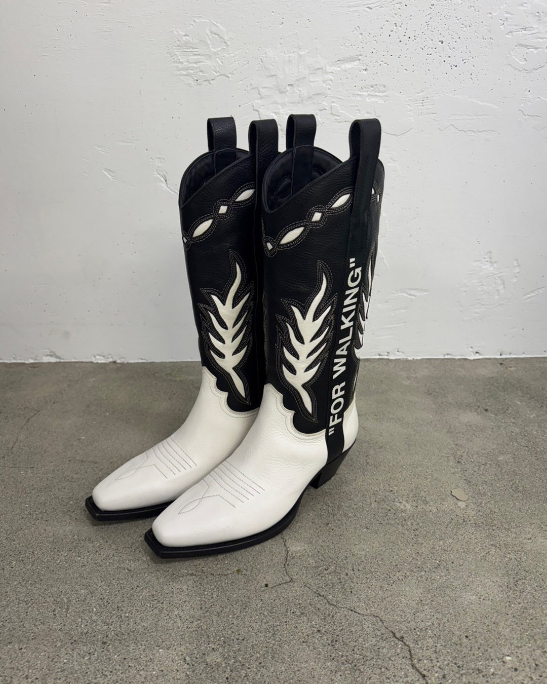 ARCHIVE&USED Off-white WESTERN BOOTS