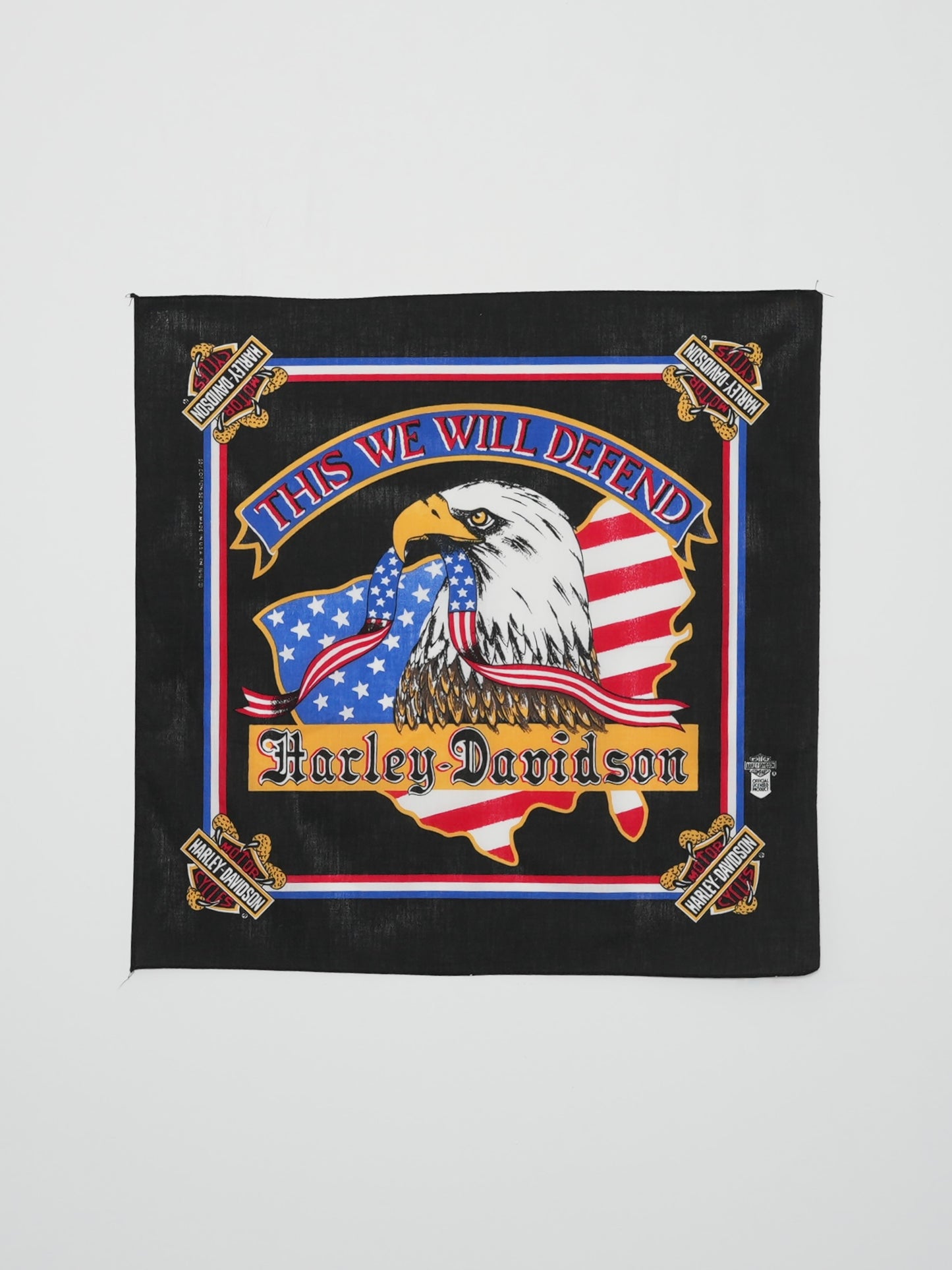 USED MACHINE COLLECTION 90's HARLEY-DAVIDSON BANDANA (DEAD STOCK)