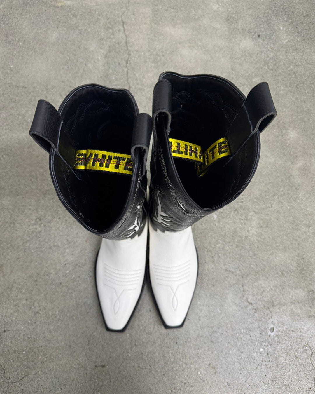 ARCHIVE&USED Off-white WESTERN BOOTS