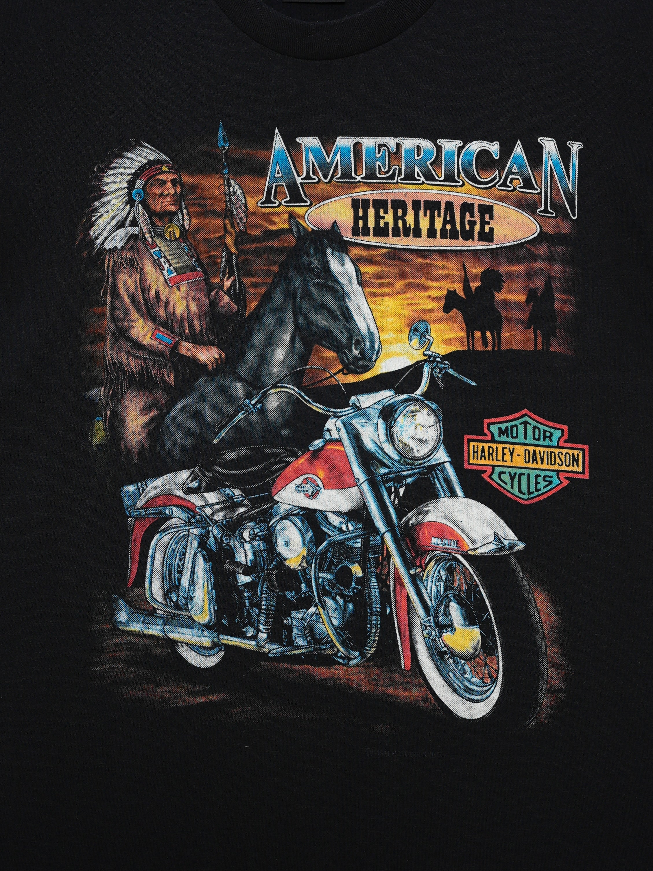 USED MACHINE COLLECTION 90's HARLEY-DAVIDSON USED T-SHIRT
