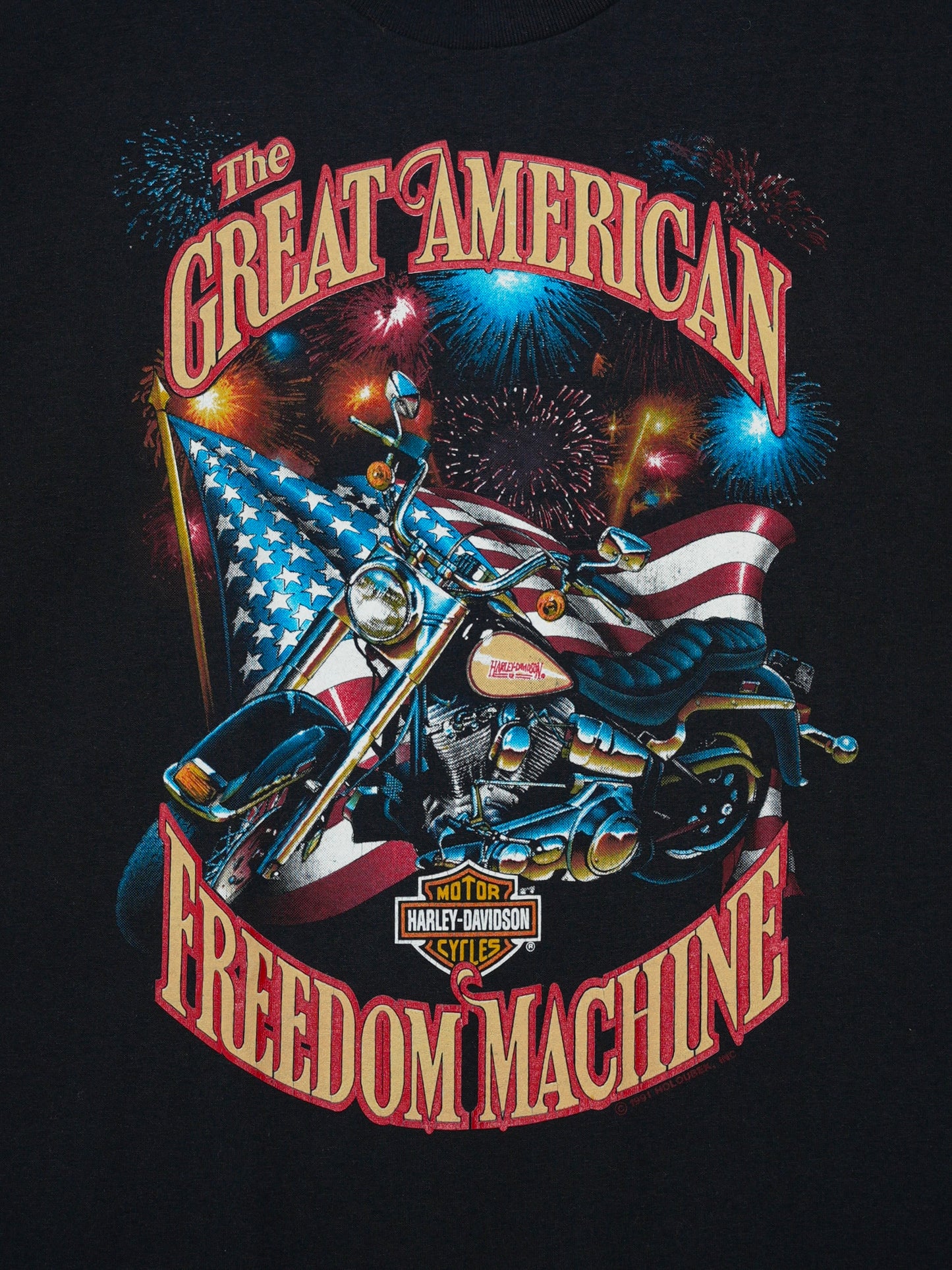 USED MACHINE COLLECTION 90's HARLEY-DAVIDSON USED T-SHIRT