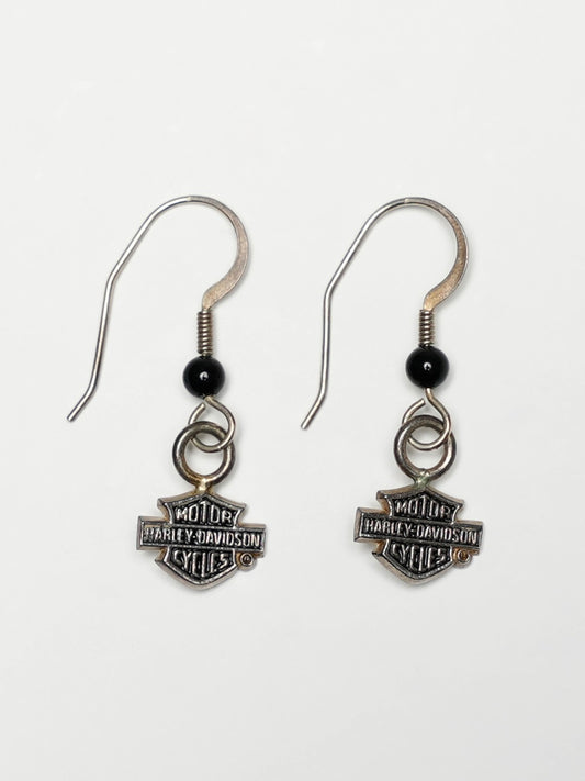 USED MACHINE COLLECTION HARLEY-DAVIDSON LOGO EARRINGS