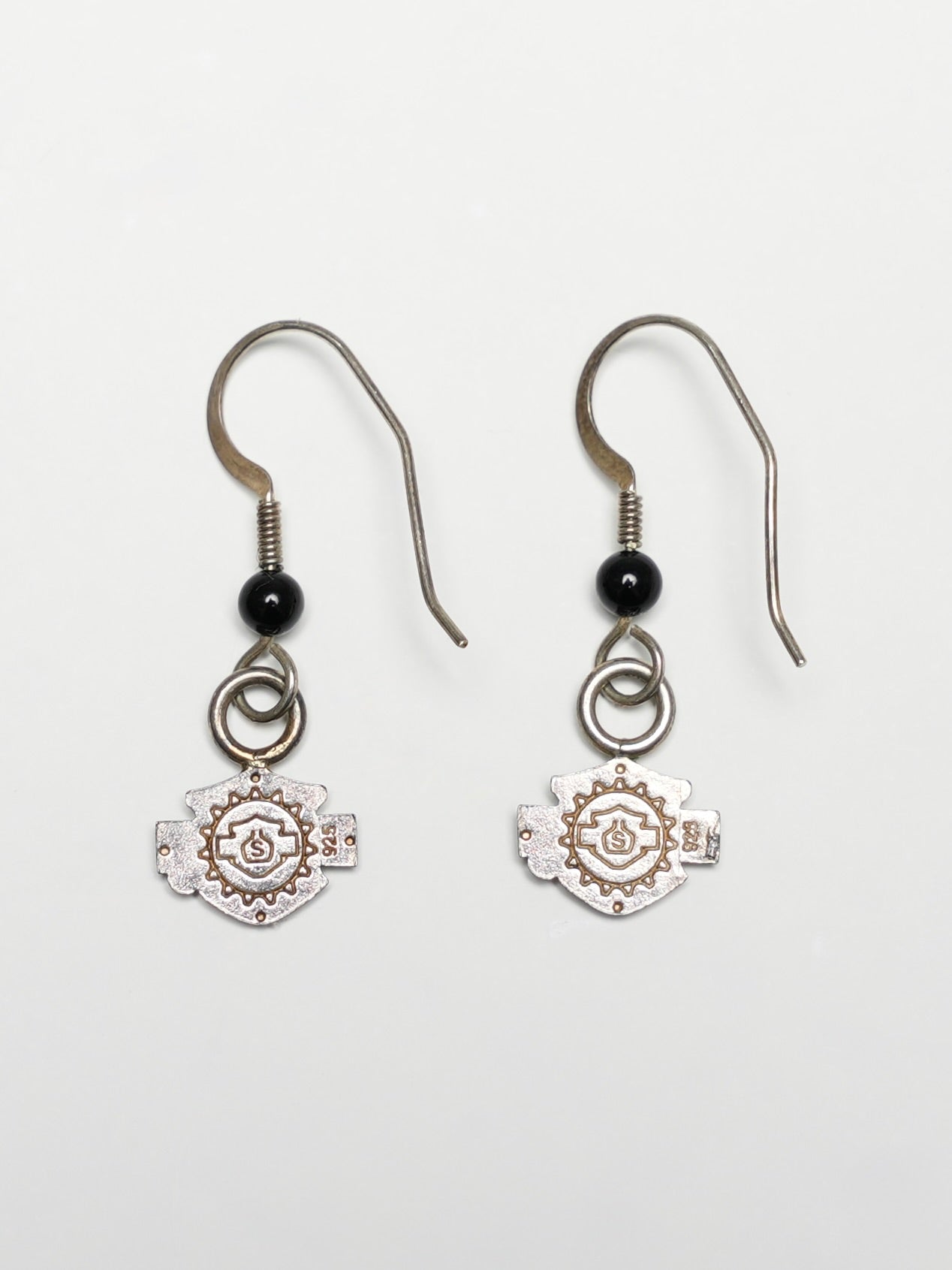USED MACHINE COLLECTION HARLEY-DAVIDSON LOGO EARRINGS