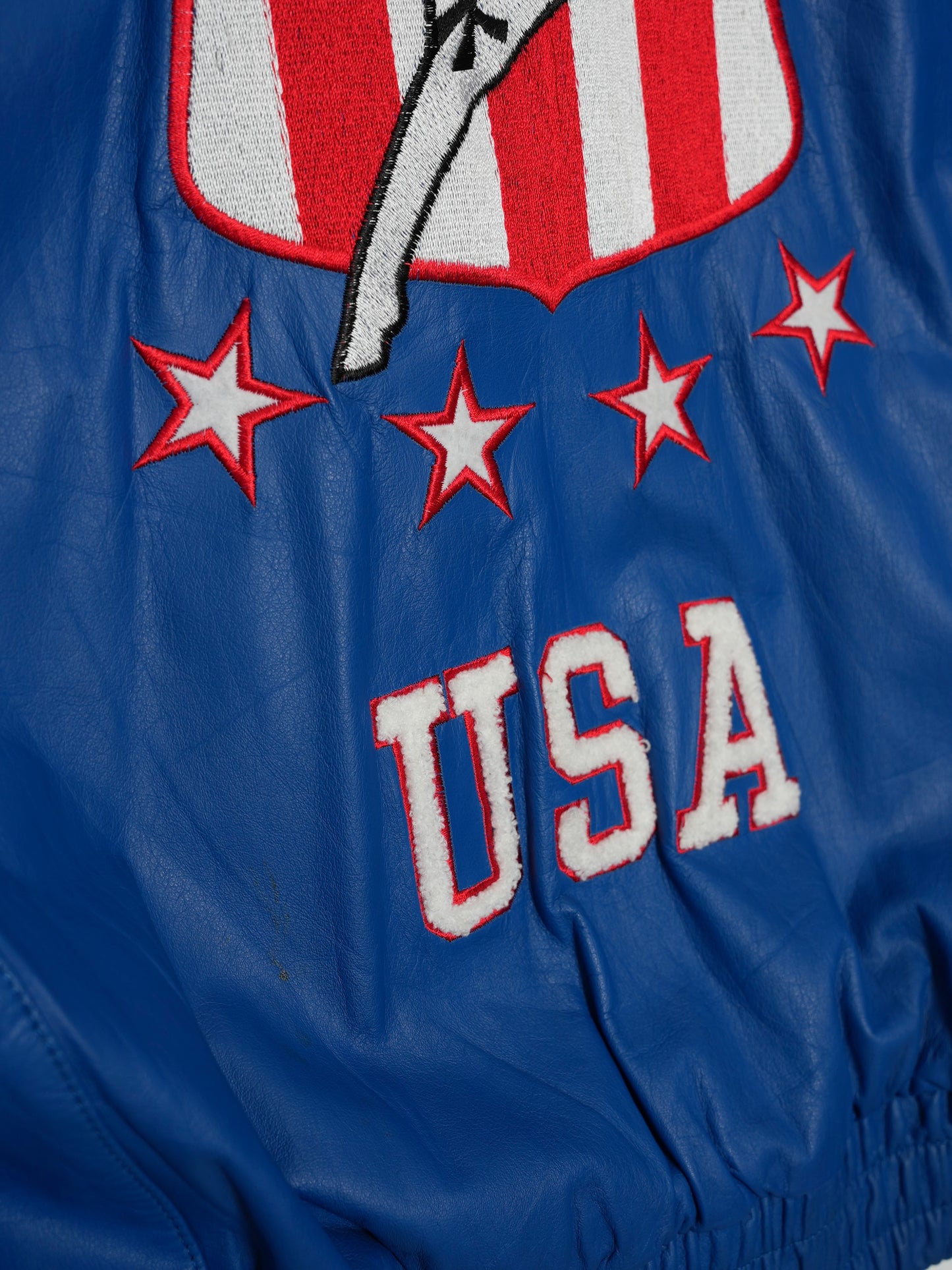 USED SPORTS COLLECTION 80's adidas 武道人 TEAM USA LEATHER JACKET