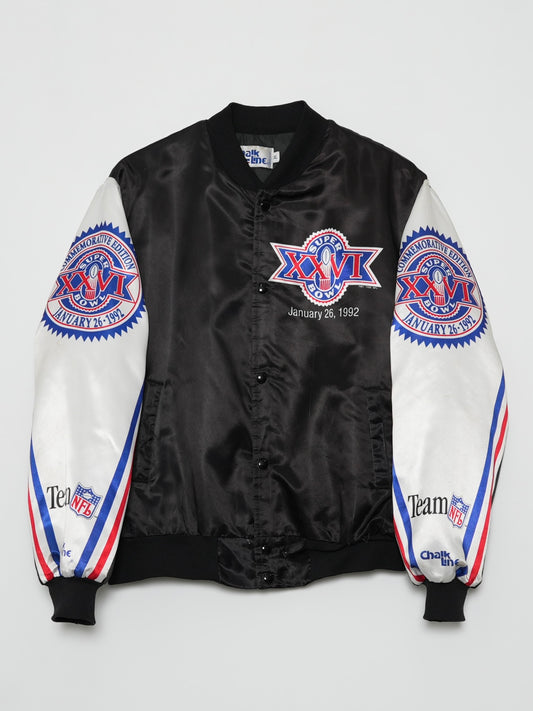 USED SPORTS COLLECTION 90's USA Chalk Line NFL SUPER BOWL BOMBER JACKET