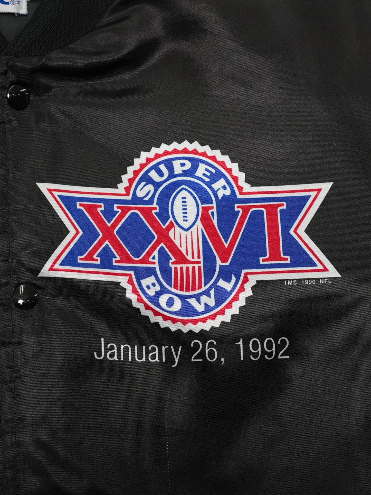 USED SPORTS COLLECTION 90's USA Chalk Line NFL SUPER BOWL BOMBER JACKET