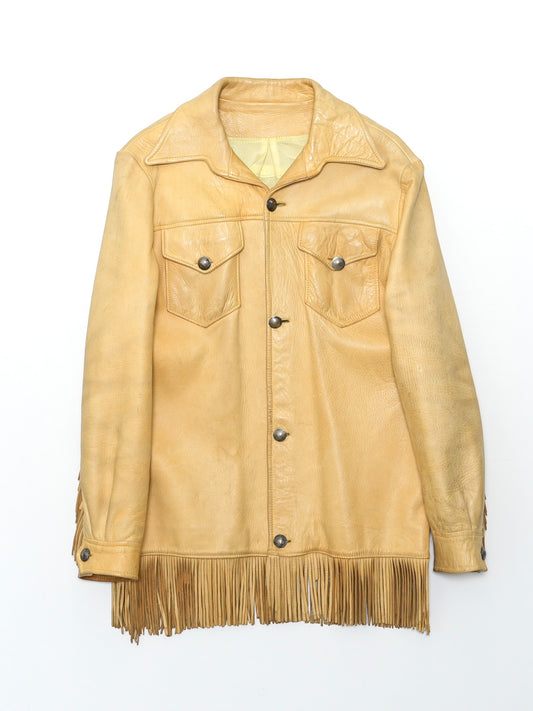 ARCHIVE COLLECTION VINTAGE FRINGED LEATHER JACKET