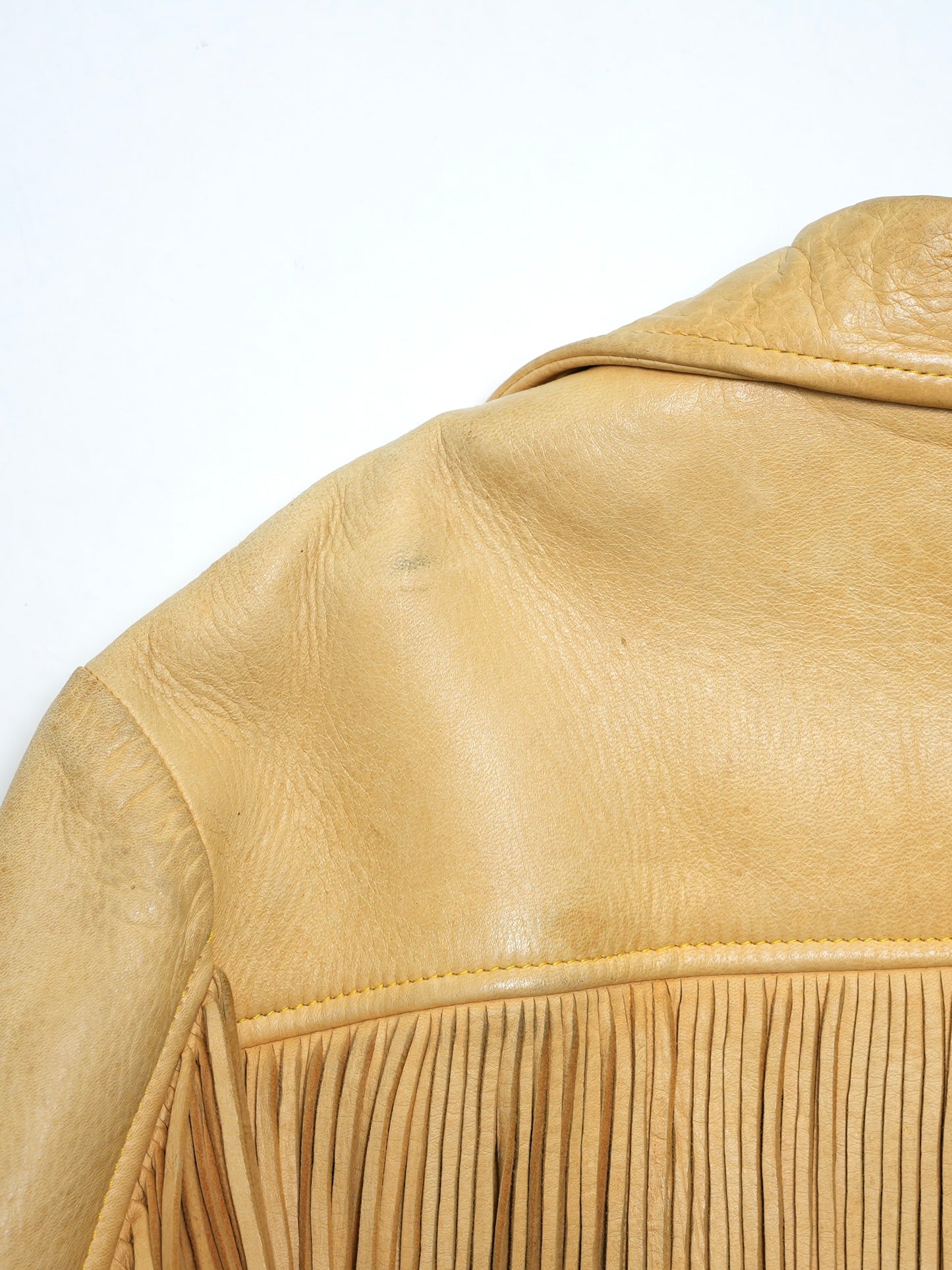 ARCHIVE COLLECTION VINTAGE FRINGED LEATHER JACKET
