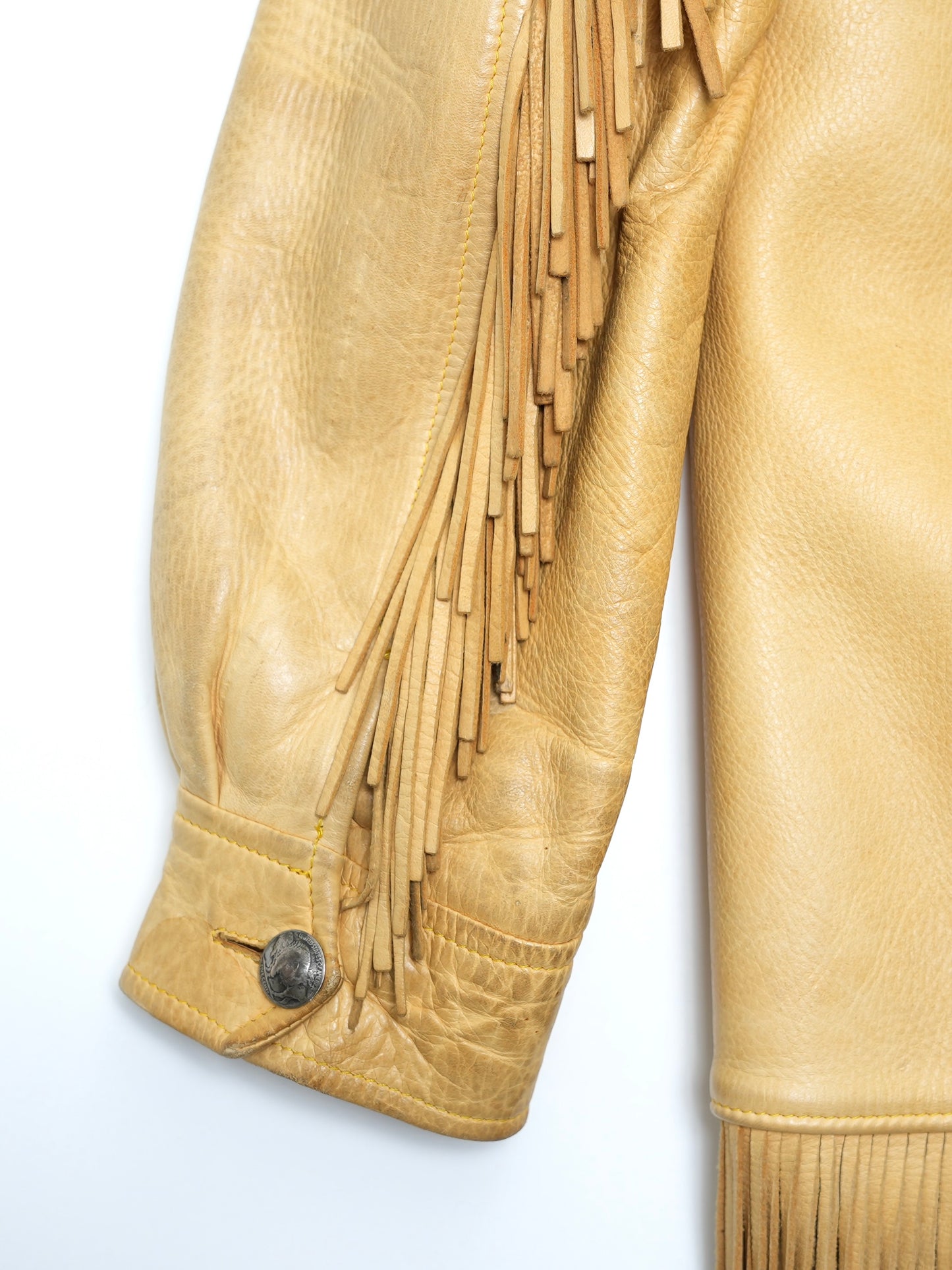 ARCHIVE COLLECTION VINTAGE FRINGED LEATHER JACKET