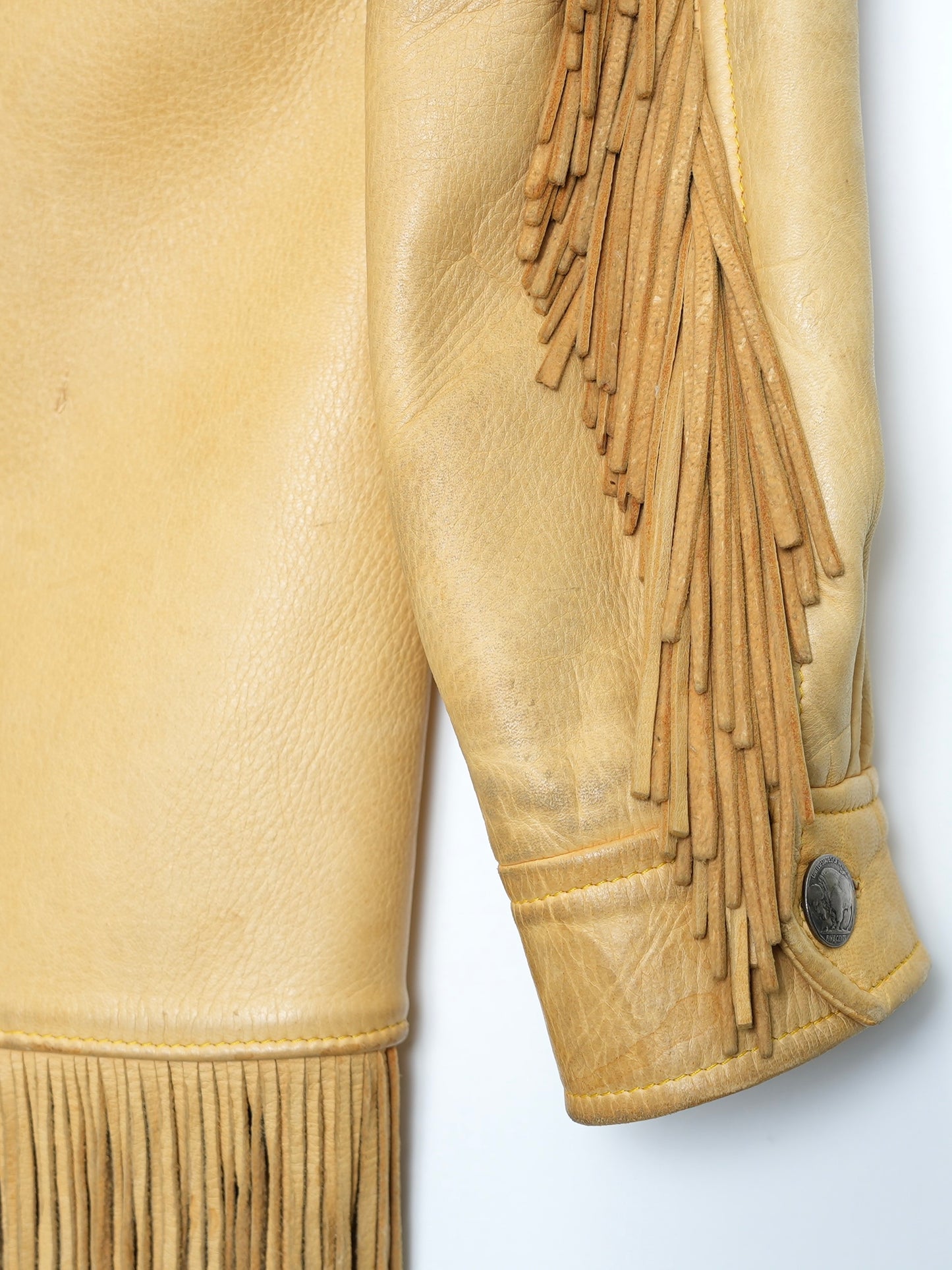 ARCHIVE COLLECTION VINTAGE FRINGED LEATHER JACKET