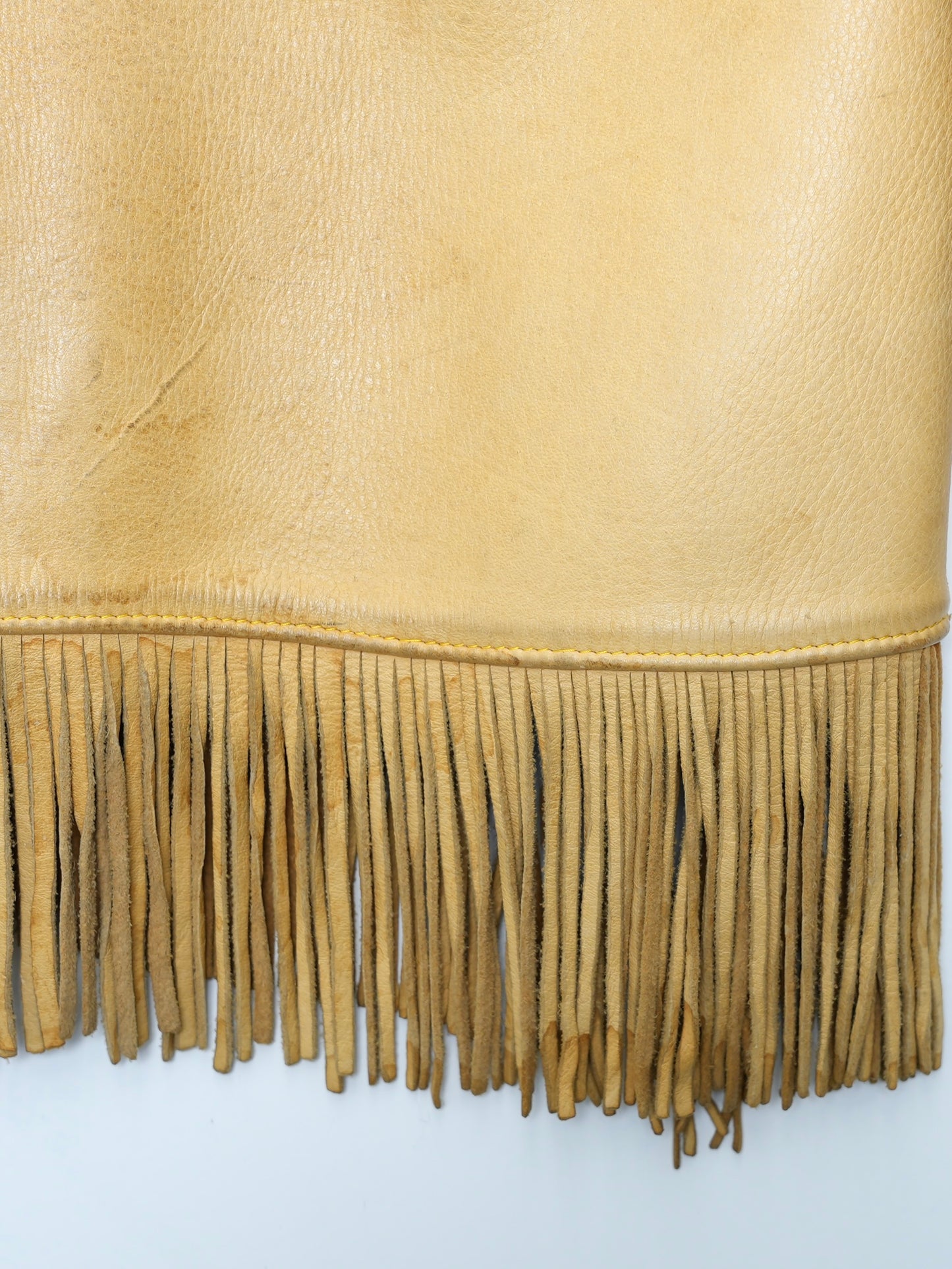 ARCHIVE COLLECTION VINTAGE FRINGED LEATHER JACKET