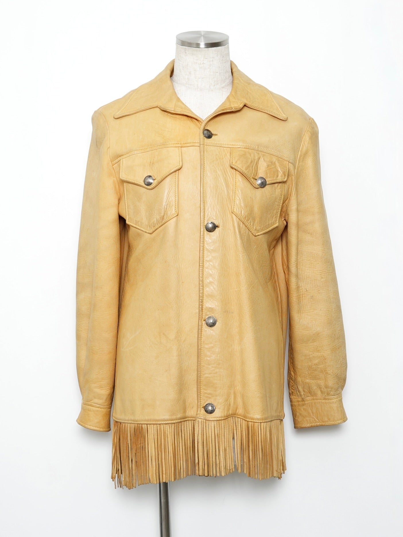 ARCHIVE COLLECTION VINTAGE FRINGED LEATHER JACKET