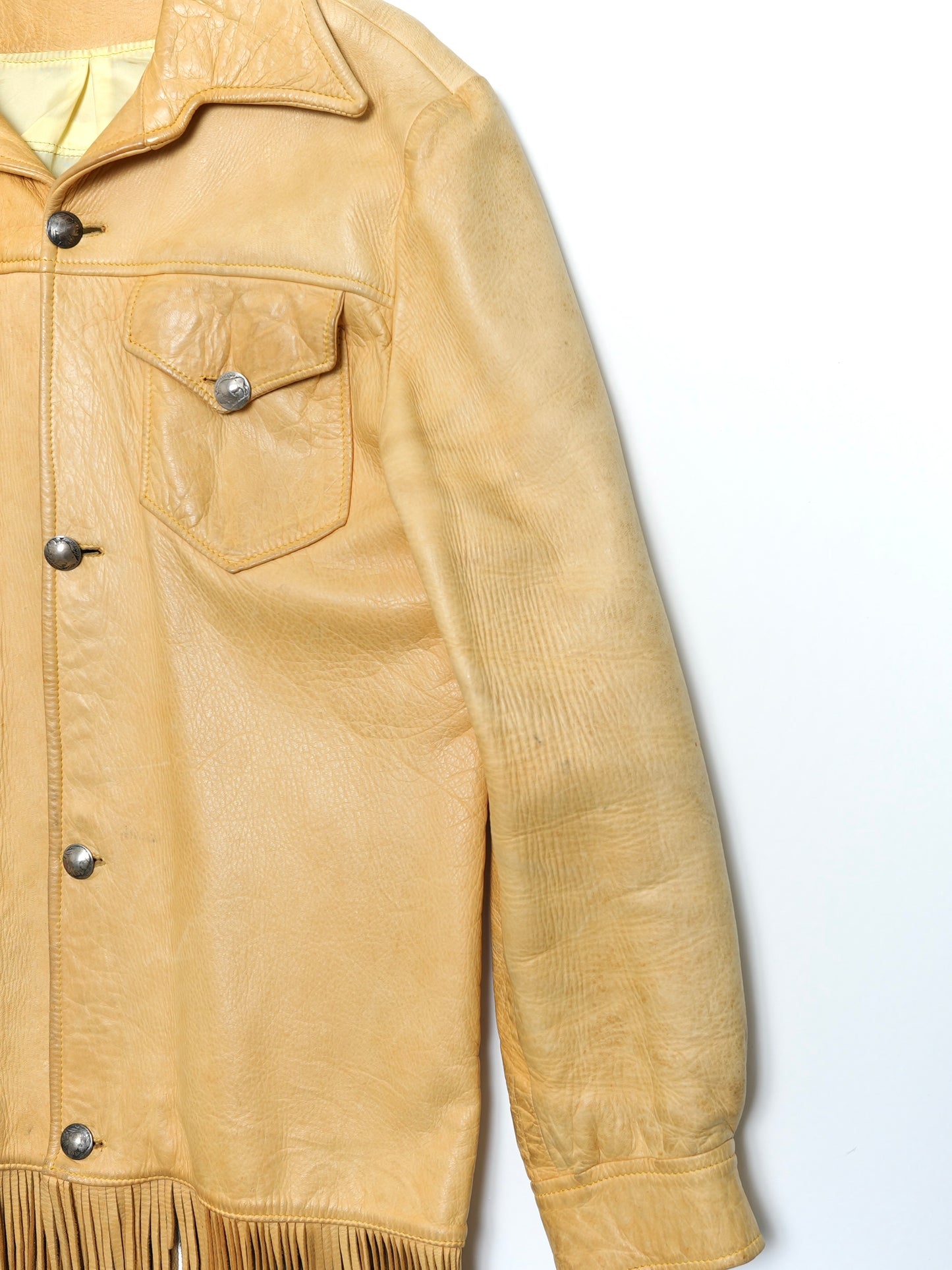 ARCHIVE COLLECTION VINTAGE FRINGED LEATHER JACKET