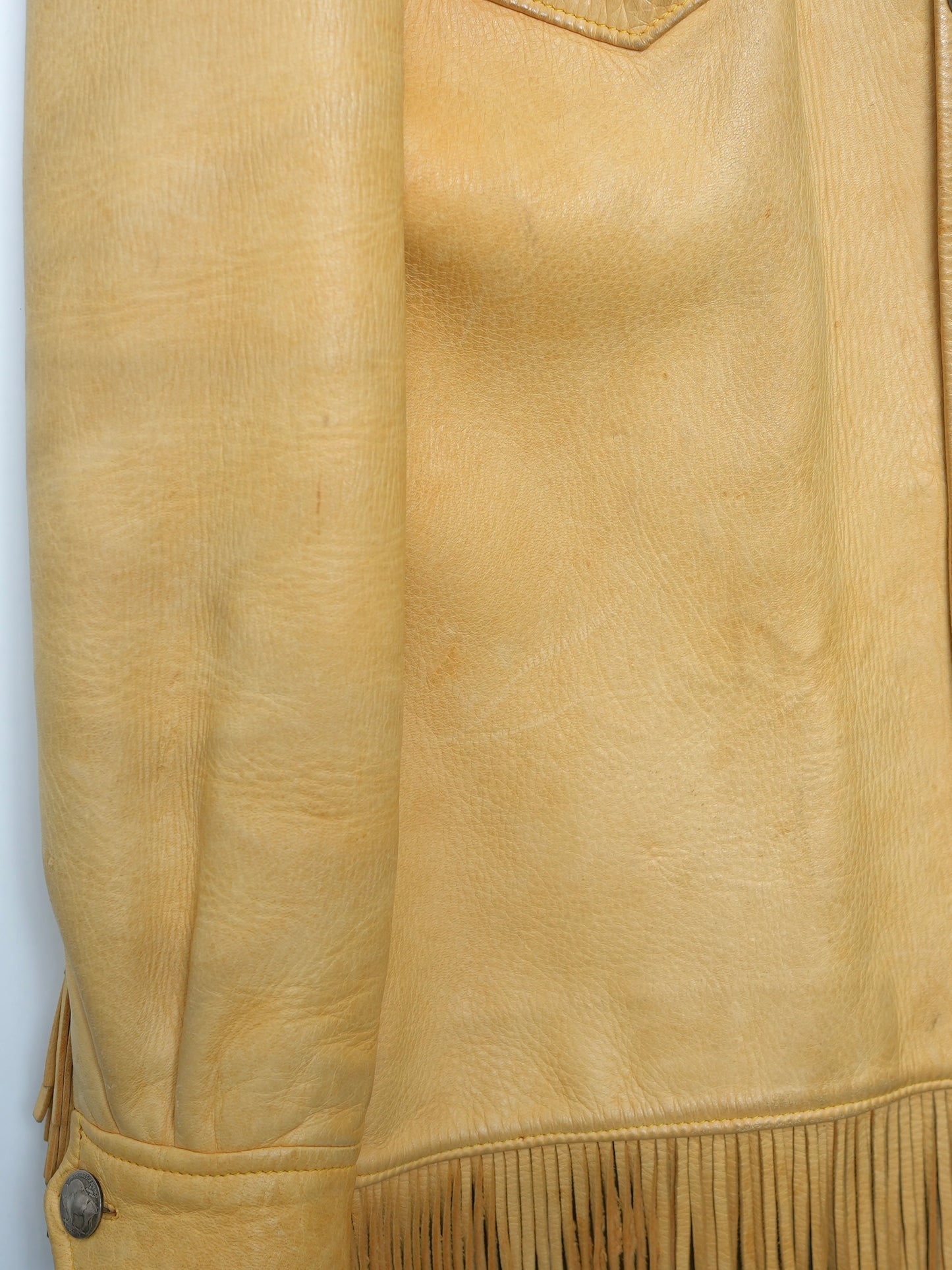ARCHIVE COLLECTION VINTAGE FRINGED LEATHER JACKET