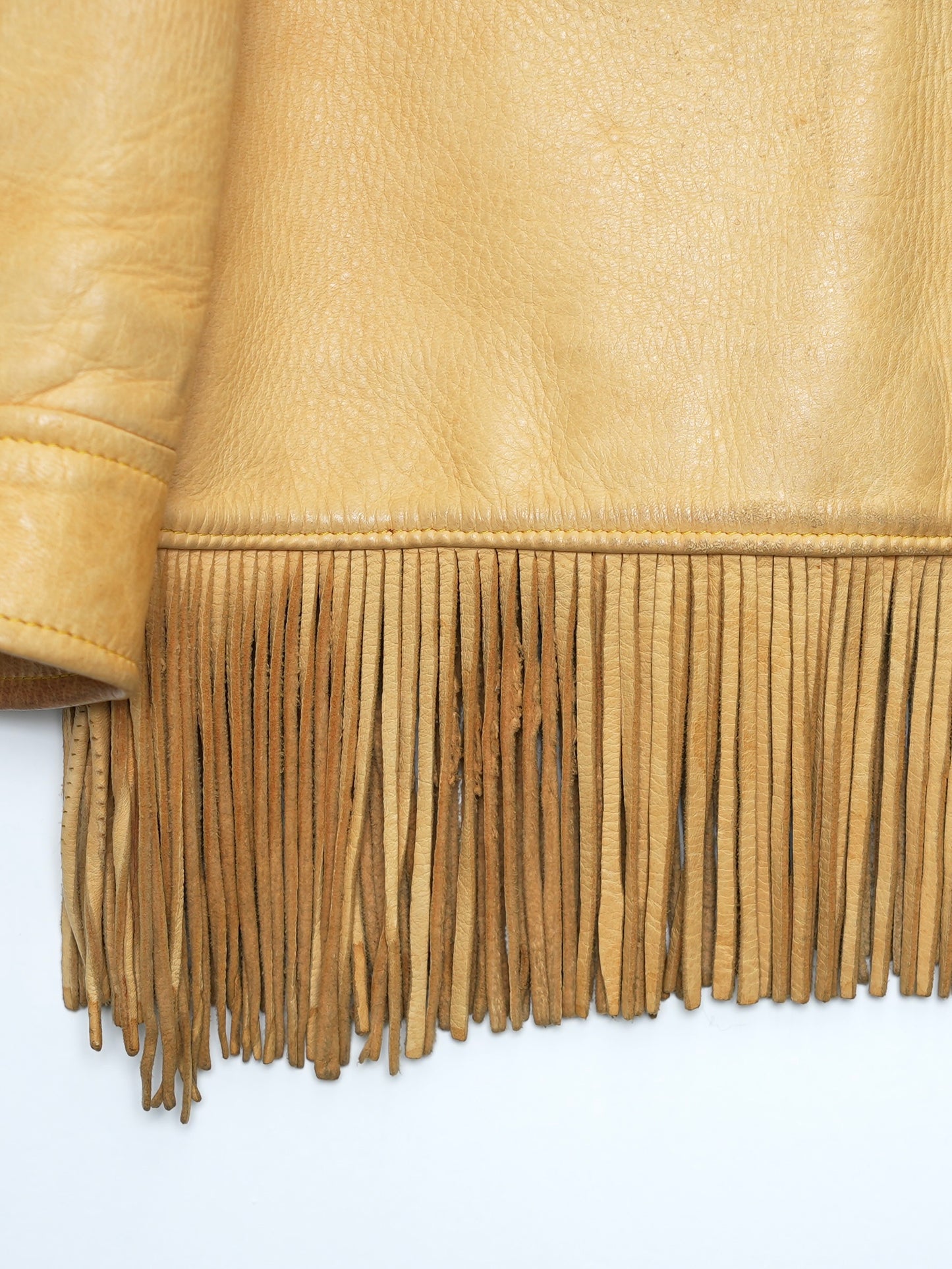 ARCHIVE COLLECTION VINTAGE FRINGED LEATHER JACKET