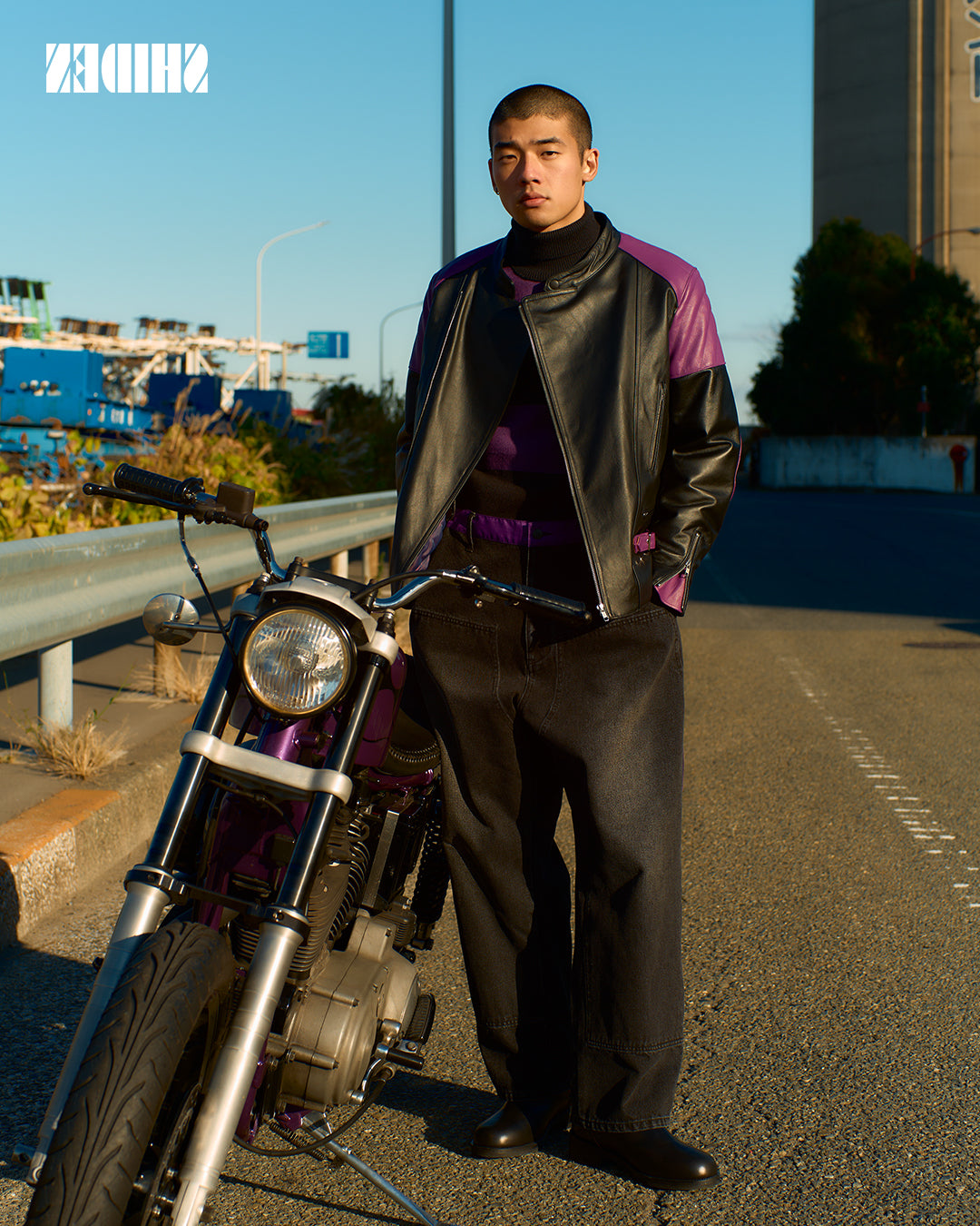 SHIDEN FW2026 MOTORCYCLE JACKET - COWHIDE LEATHER
