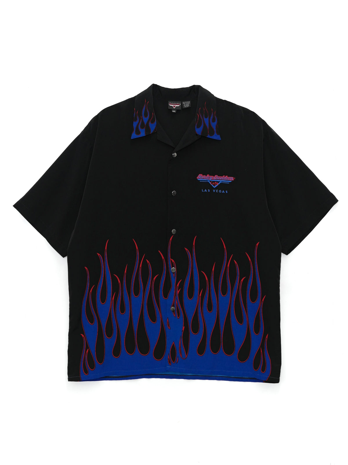 USED MACHINE COLLECTION HARLEY-DAVIDSON CAFE LAS VEGAS FLAME SHIRT 