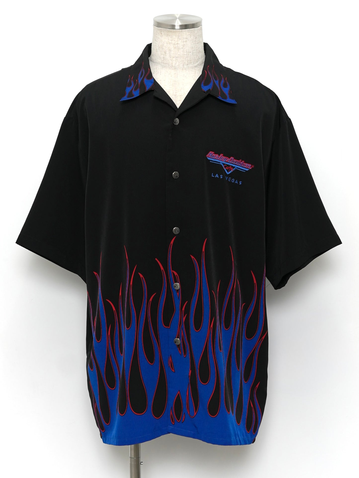 USED MACHINE COLLECTION HARLEY-DAVIDSON CAFE LAS VEGAS FLAME SHIRT