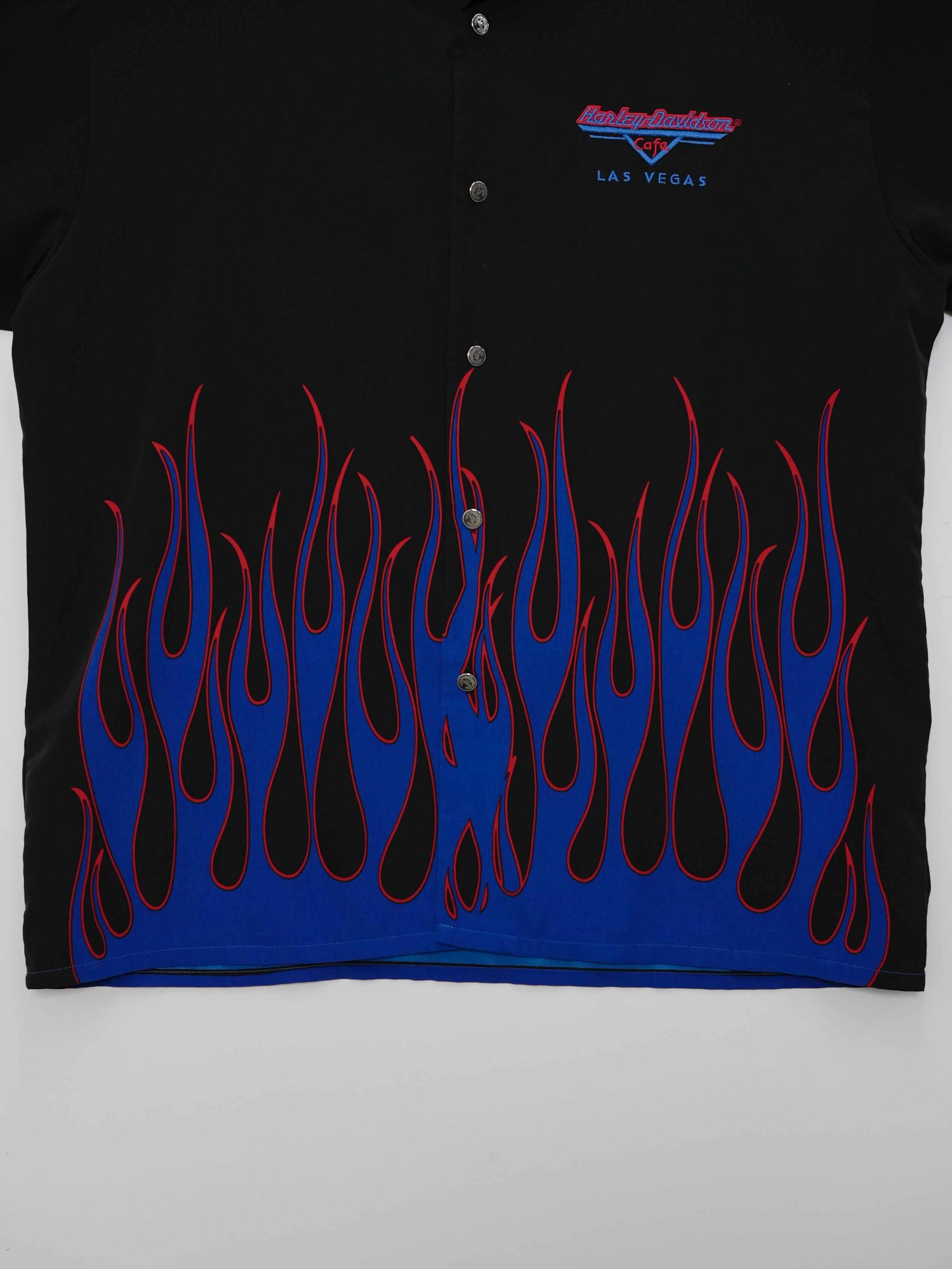 USED MACHINE COLLECTION HARLEY-DAVIDSON CAFE LAS VEGAS FLAME SHIRT
