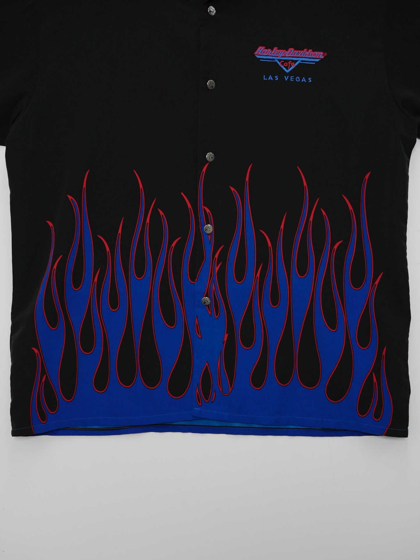 USED MACHINE COLLECTION HARLEY-DAVIDSON CAFE LAS VEGAS FLAME SHIRT