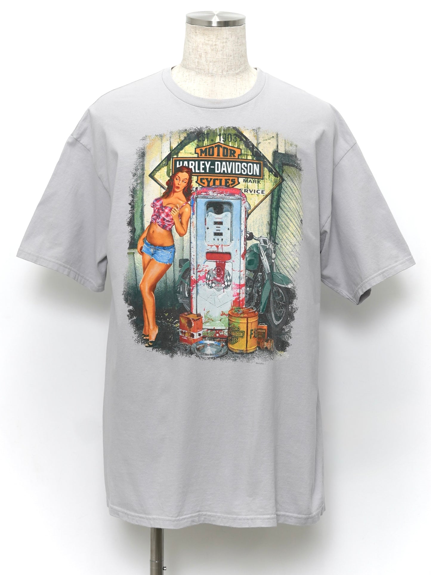 USED MACHINE COLLECTION 2012 MILWAUKEE HARLEY-DAVIDSON T-SHIRT