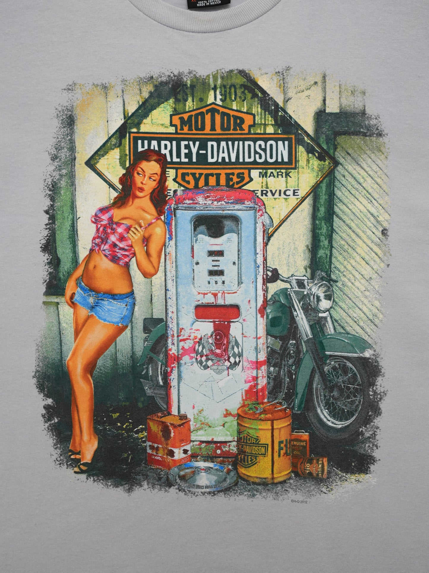 USED MACHINE COLLECTION 2012 MILWAUKEE HARLEY-DAVIDSON T-SHIRT