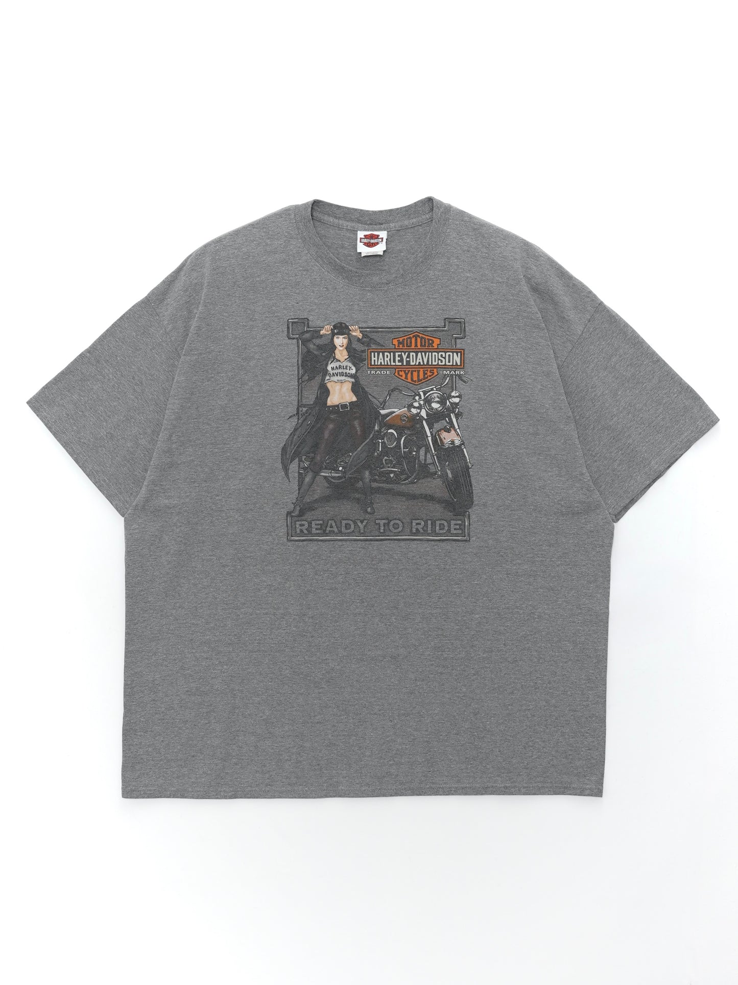 USED MACHINE COLLECTION HARLEY-DAVIDSON PIN-UP GIRL T-SHIRT