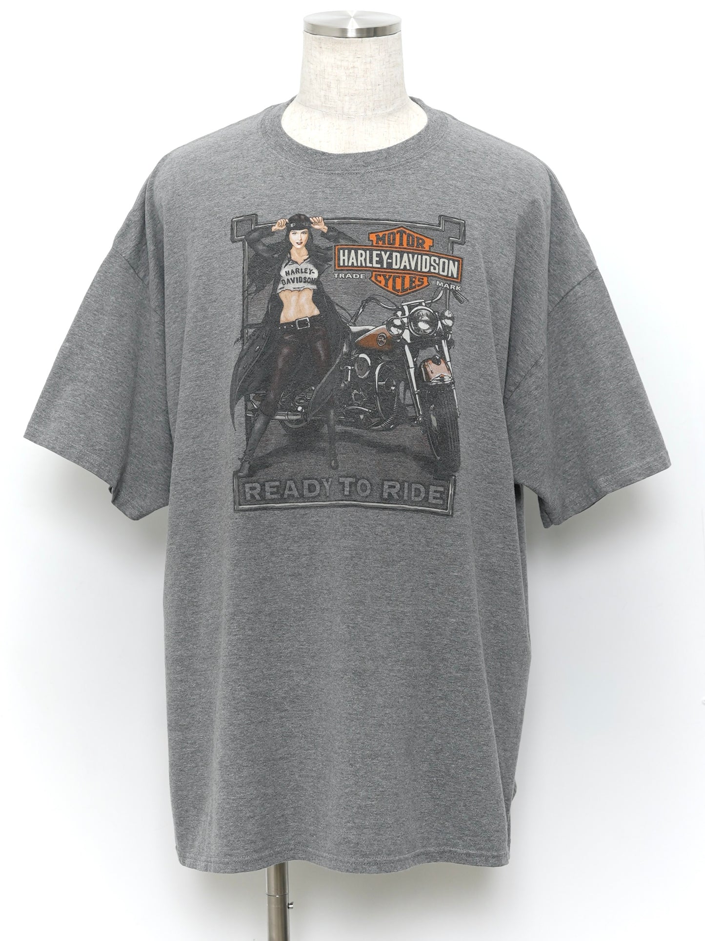 USED MACHINE COLLECTION HARLEY-DAVIDSON PIN-UP GIRL T-SHIRT